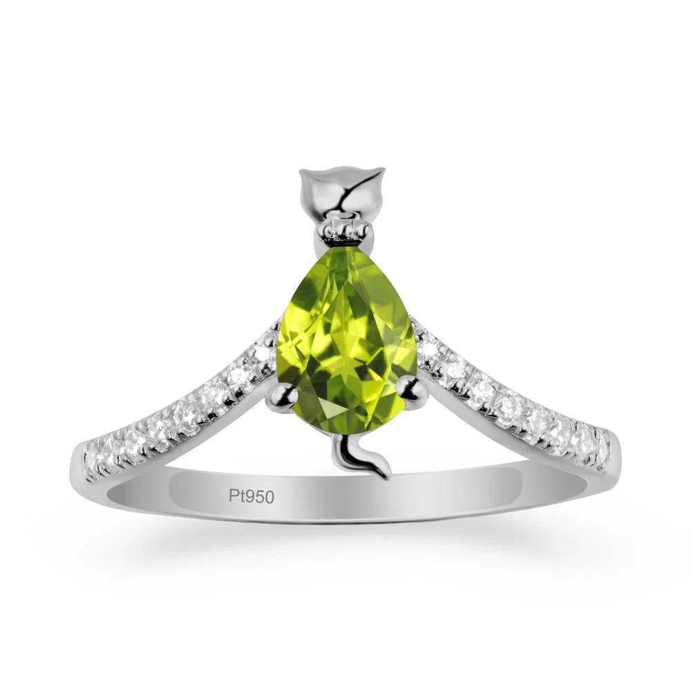Cute Cat Inspired Peridot Ring - Image 8