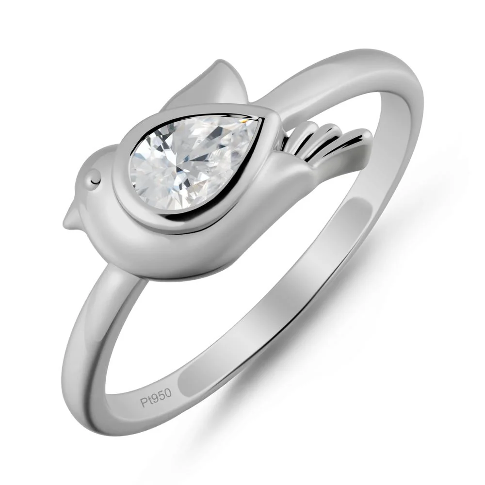 Cute Pigeon Shaped Cubic Zirconia Ring - Image 8