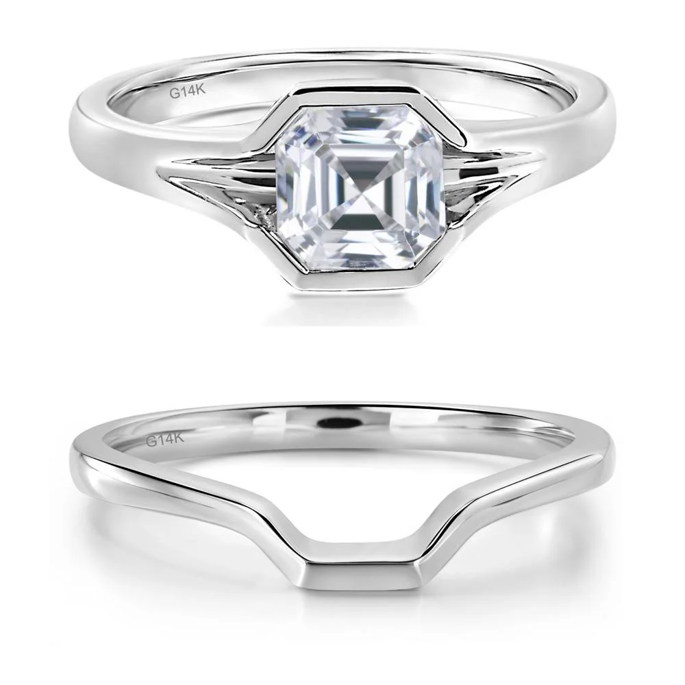 Cubic Zirconia Bezel Engagement Ring - Image 13