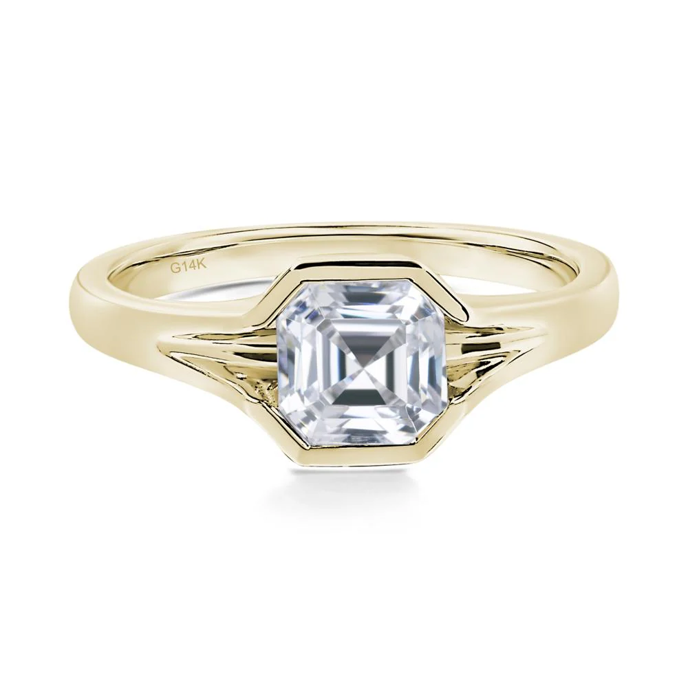 Cubic Zirconia Bezel Engagement Ring - Image 4