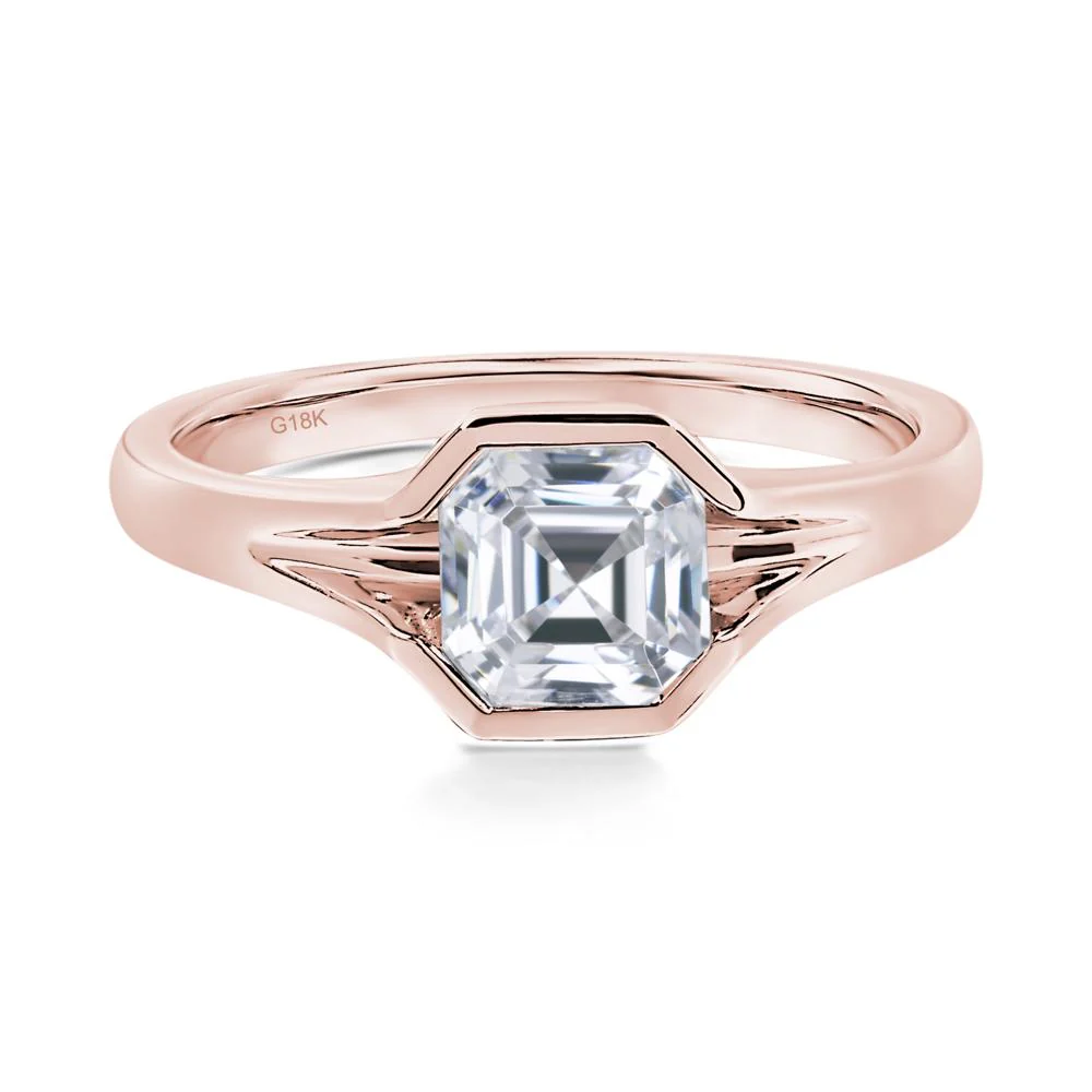 Cubic Zirconia Bezel Engagement Ring - Image 8