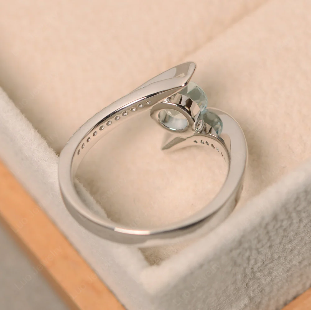 Tension Set Aquamarine Ring - Image 3