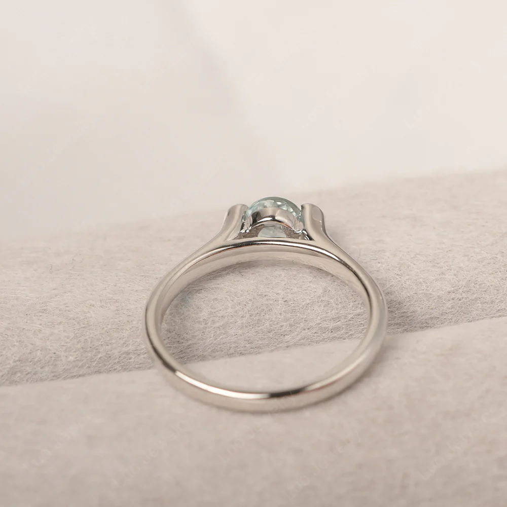 Aquamarine Minimalist Dainty Engagement Ring%Ci|Em|Ga|Gr - Image 3