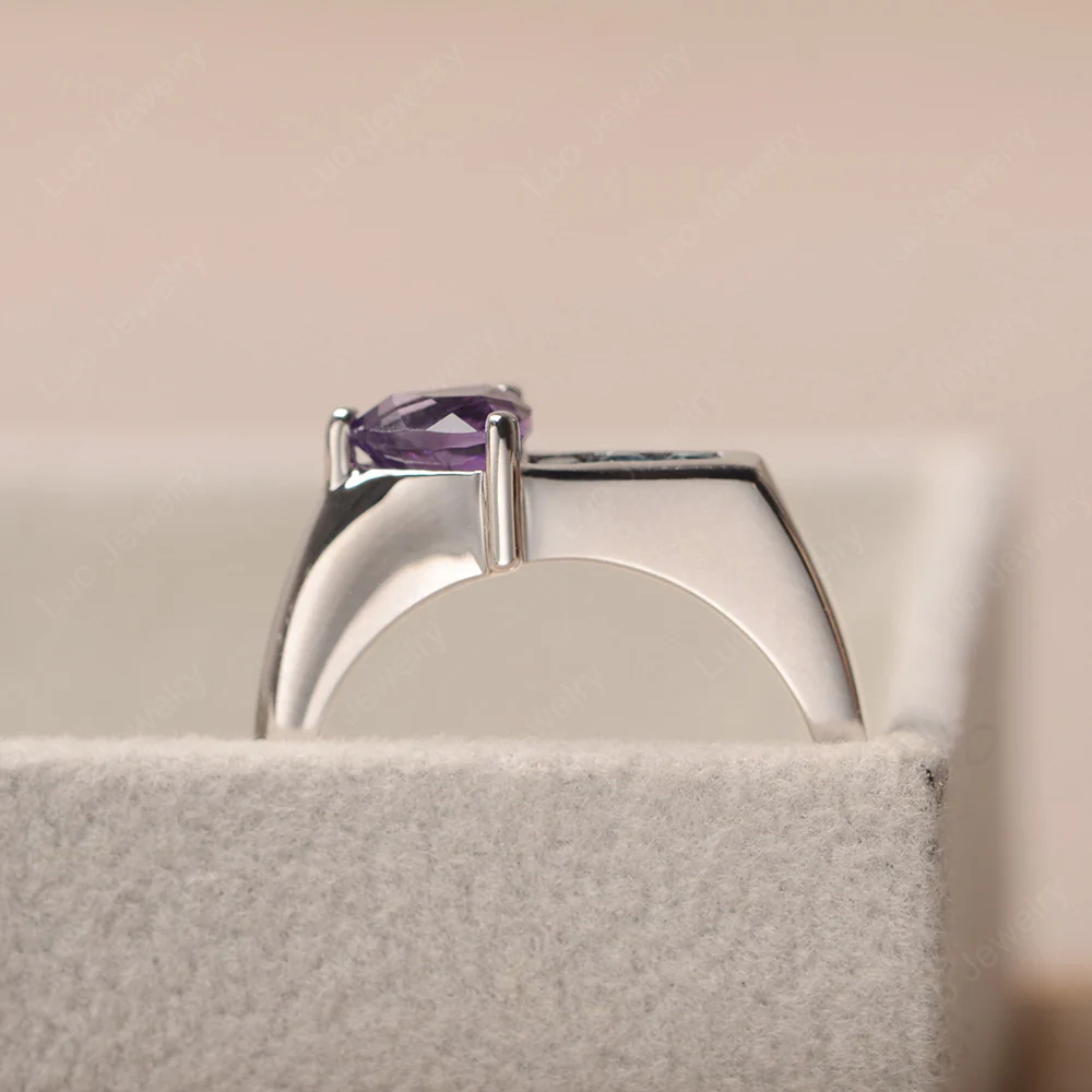 Arrow Amethyst and Blue Topaz Ring - Image 4