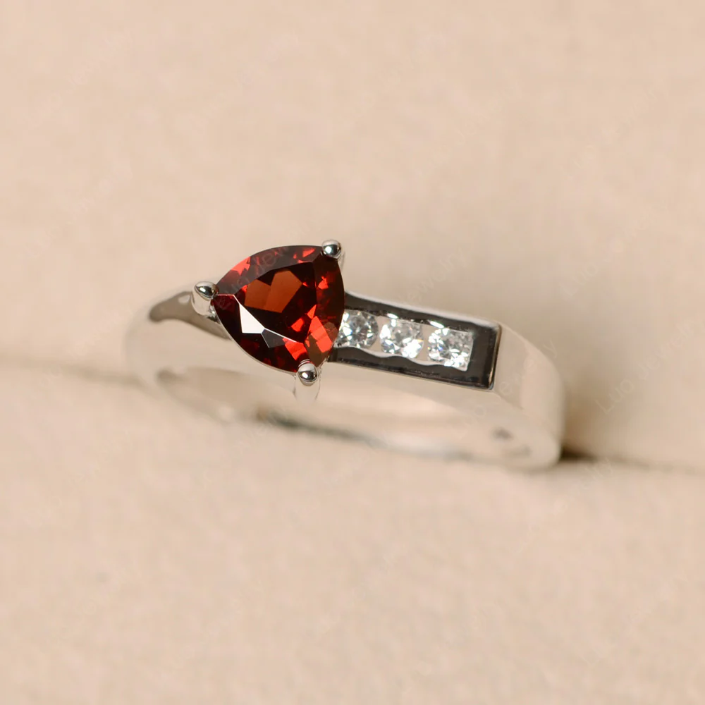 Garnet Arrow Engagement Ring - Image 2