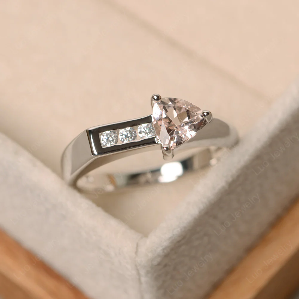 Morganite Arrow Engagement Ring - Image 2