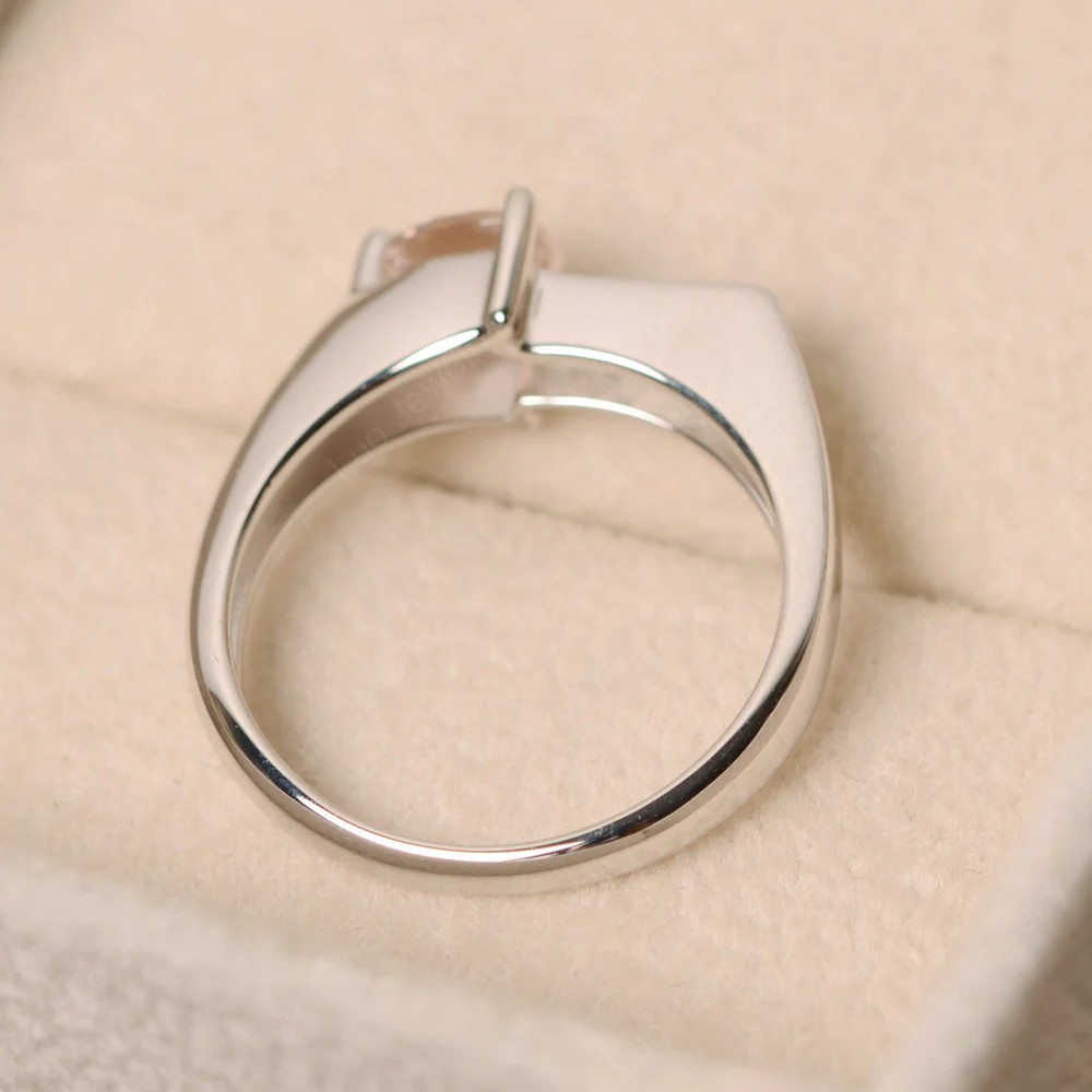 Morganite Arrow Engagement Ring - Image 4
