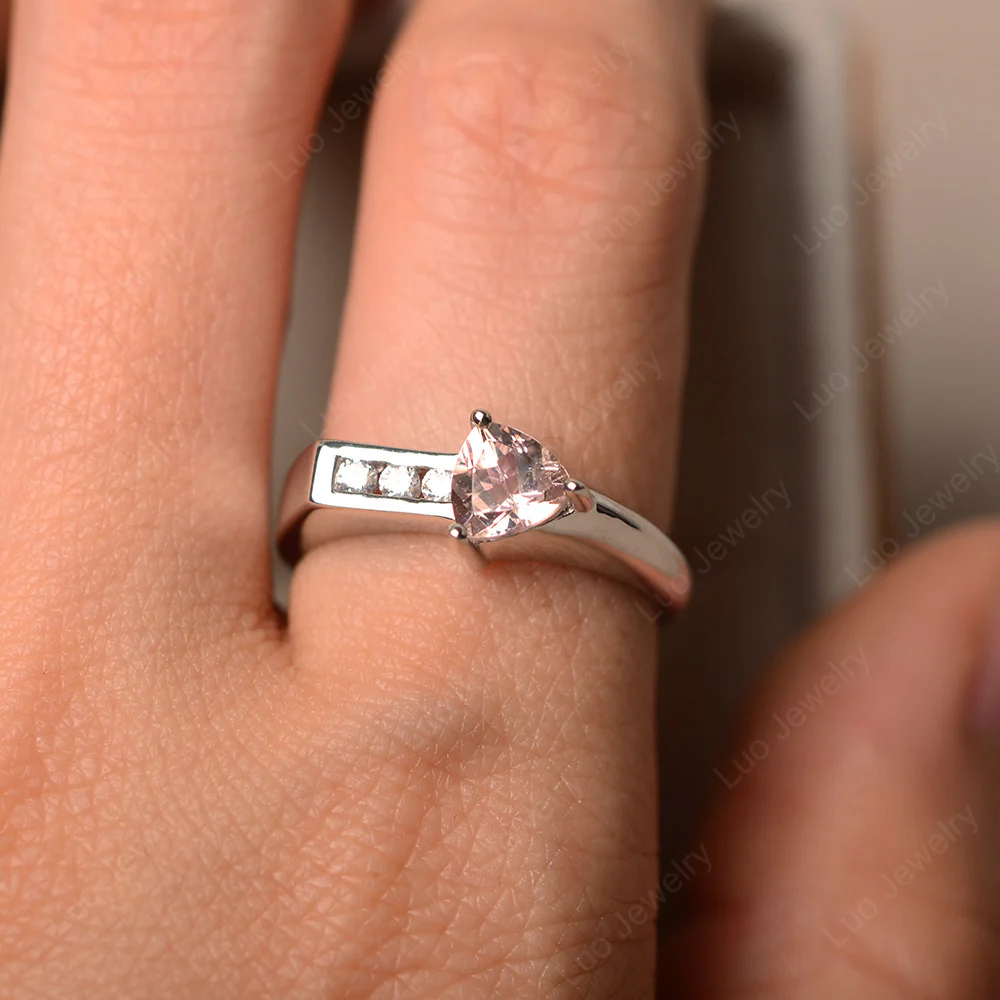 Morganite Arrow Engagement Ring - Image 5