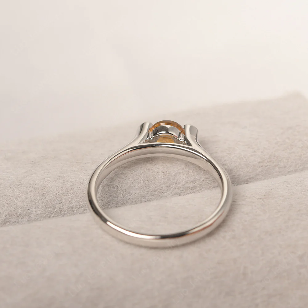 Citrine Minimalist Dainty Engagement Ring%Ci|Em|Ga|Gr - Image 3