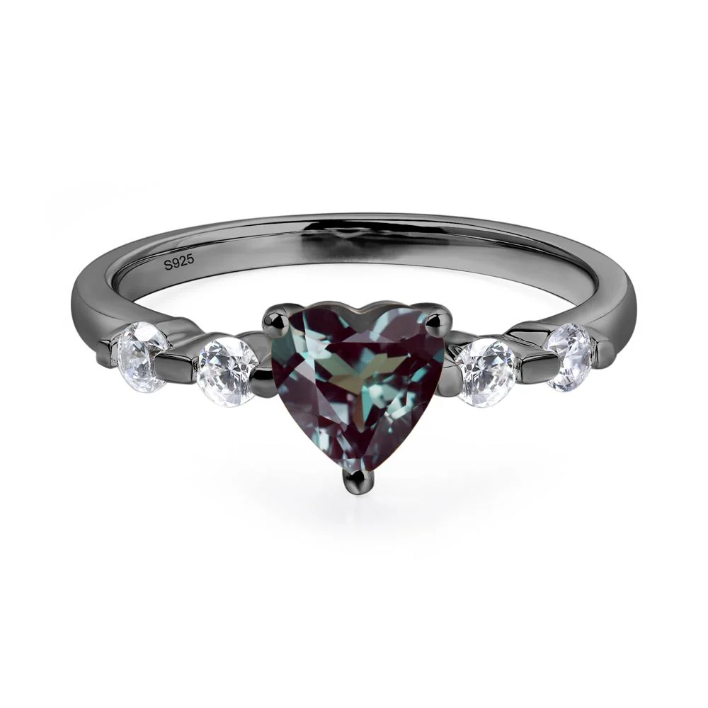 Heart Dainty Alexandrite Ring - Image 3