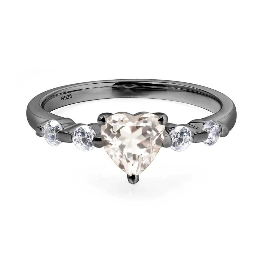 Heart Dainty Morganite Ring - Image 3