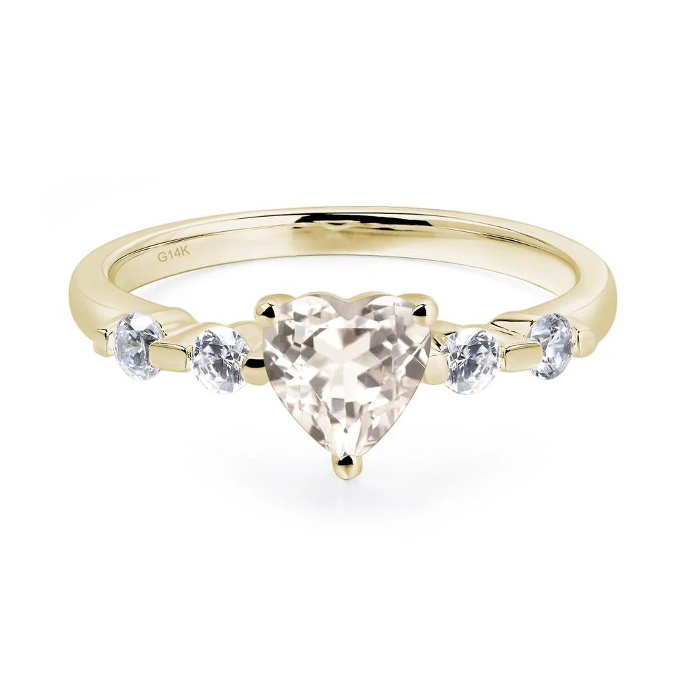 Heart Dainty Morganite Ring - Image 5