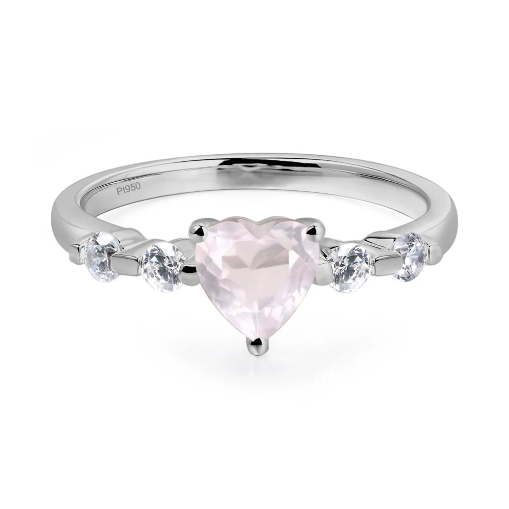 Heart Dainty Rose Quartz Ring - Image 6