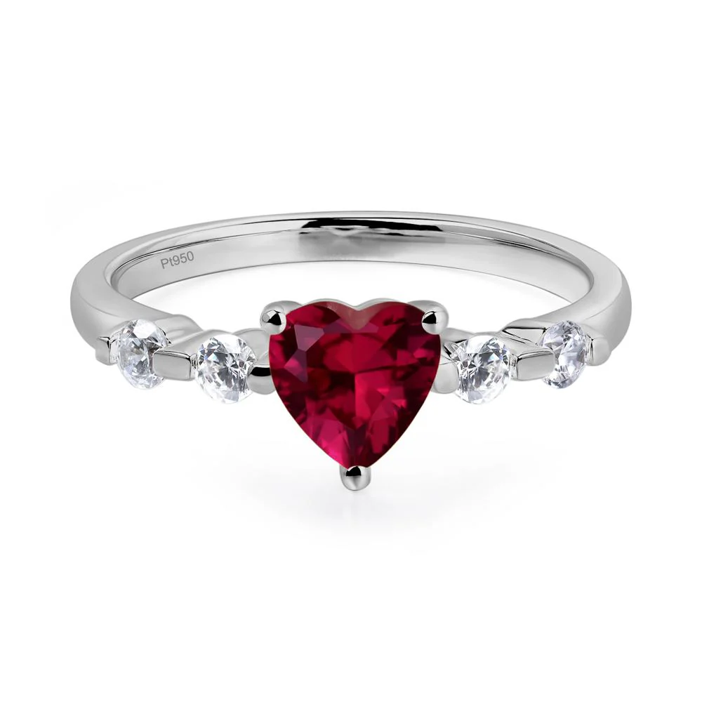 Heart Dainty Ruby Ring - Image 6