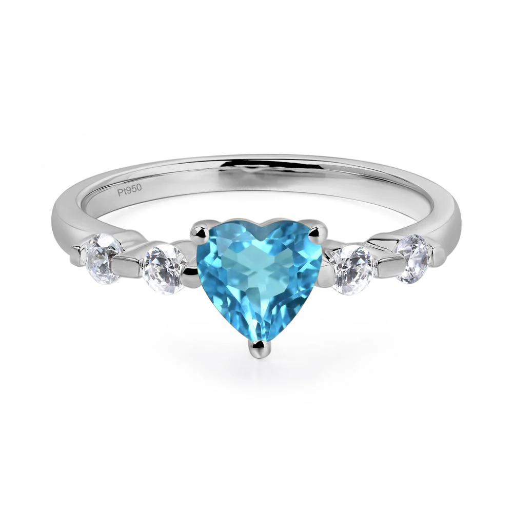 Heart Dainty Swiss Blue Topaz Ring - Image 6