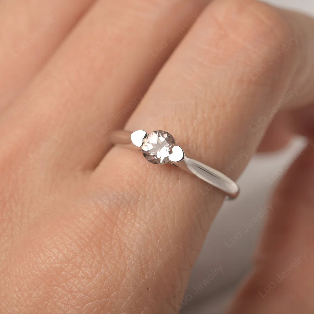 Morganite Minimalist Dainty Engagement Ring%Ci|Em|Ga|Gr - Image 5