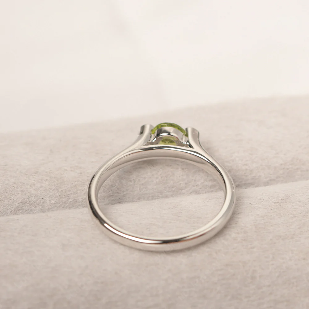 Peridot Minimalist Dainty Engagement Ring%Ci|Em|Ga|Gr - Image 3
