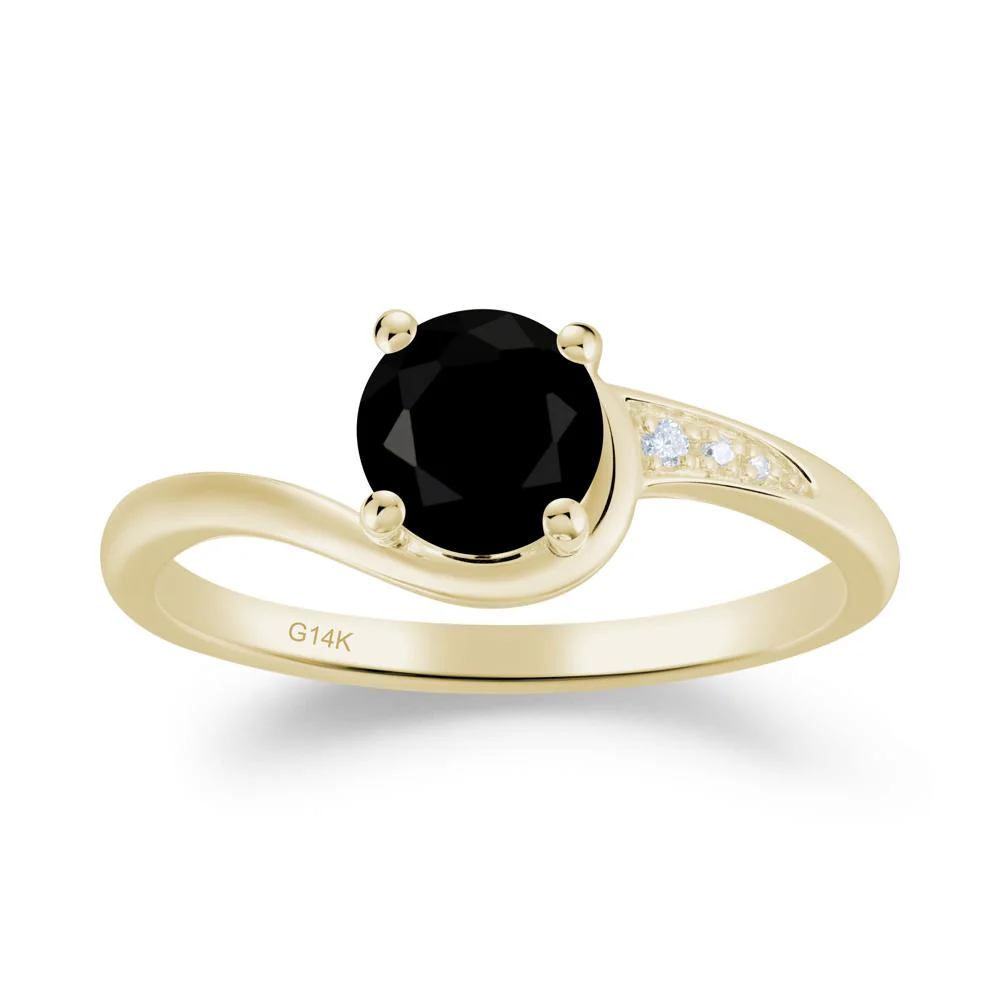 Dainty Round Black Spinel Ring for Women - Image 7