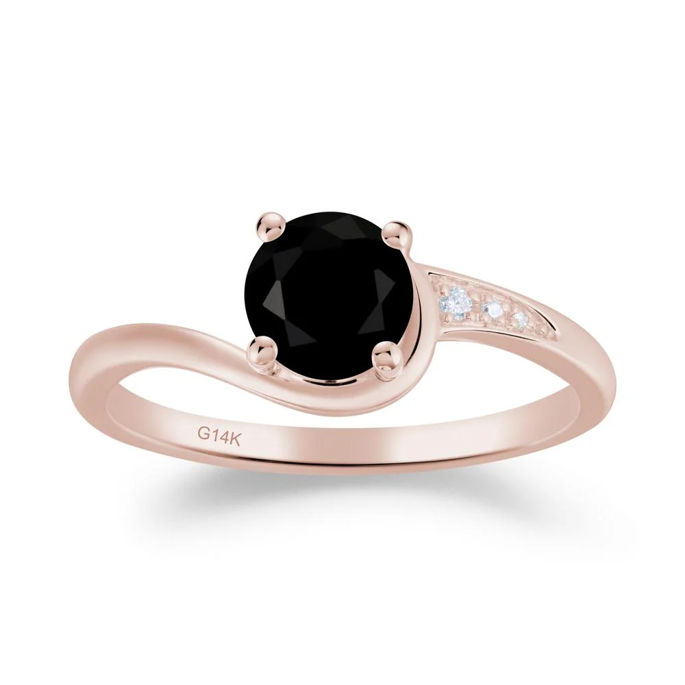 Dainty Round Black Spinel Ring for Women - Image 9