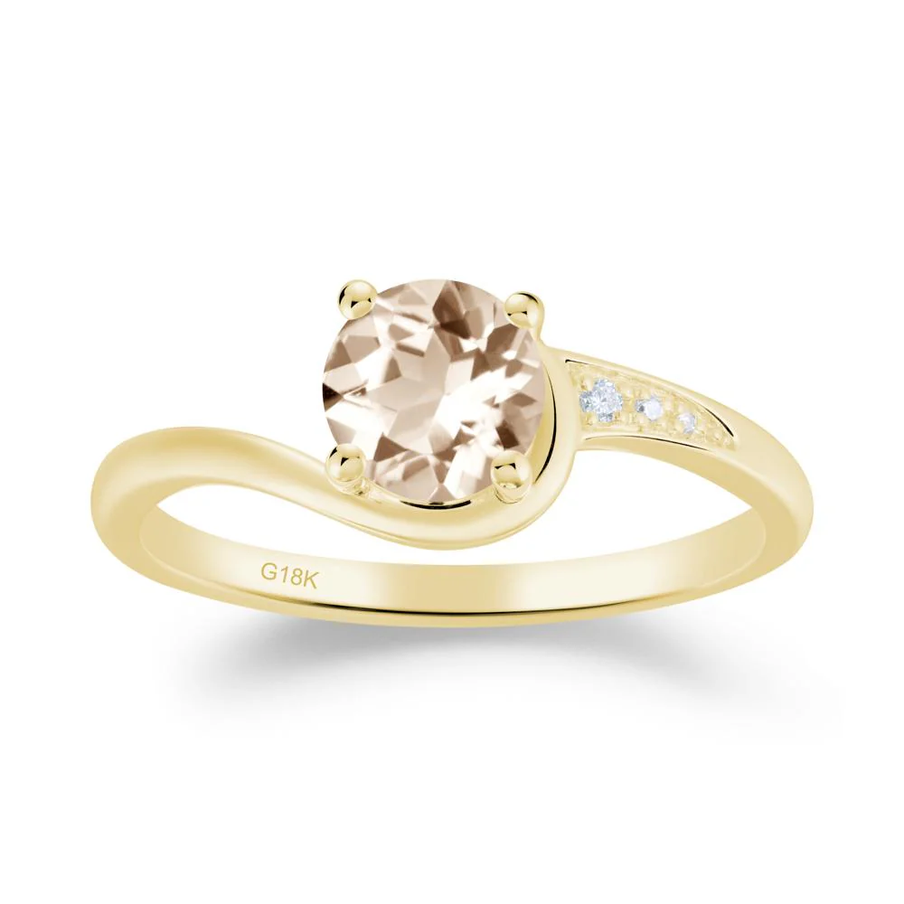 Dainty Round Morganite Ring for Women - Image 3