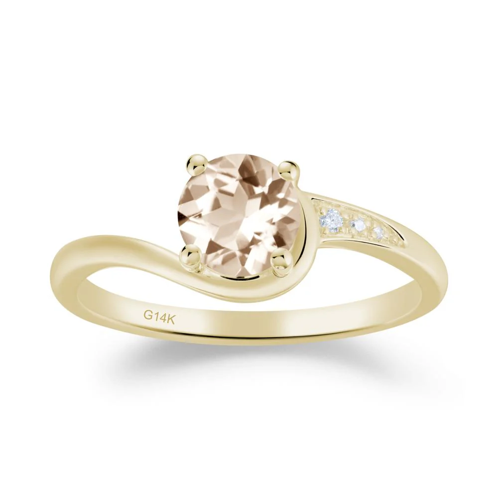 Dainty Round Morganite Ring for Women - Image 7