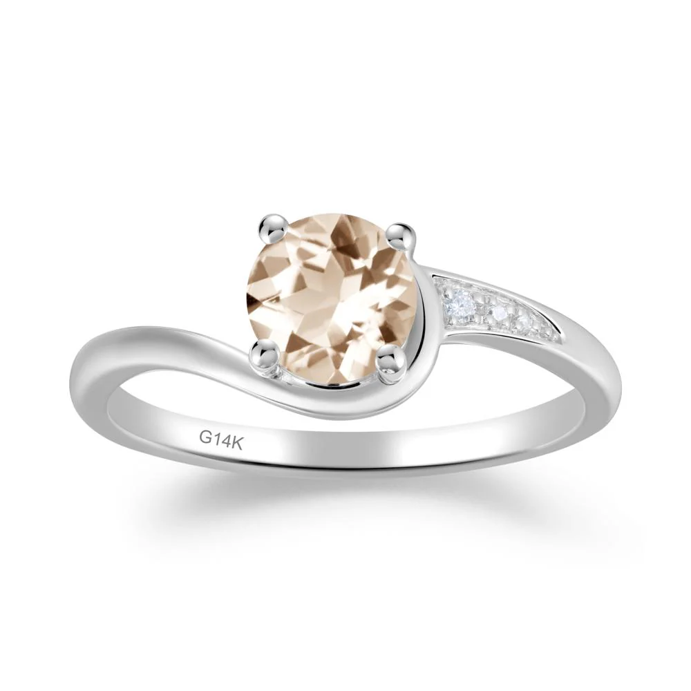 Dainty Round Morganite Ring for Women - Image 8