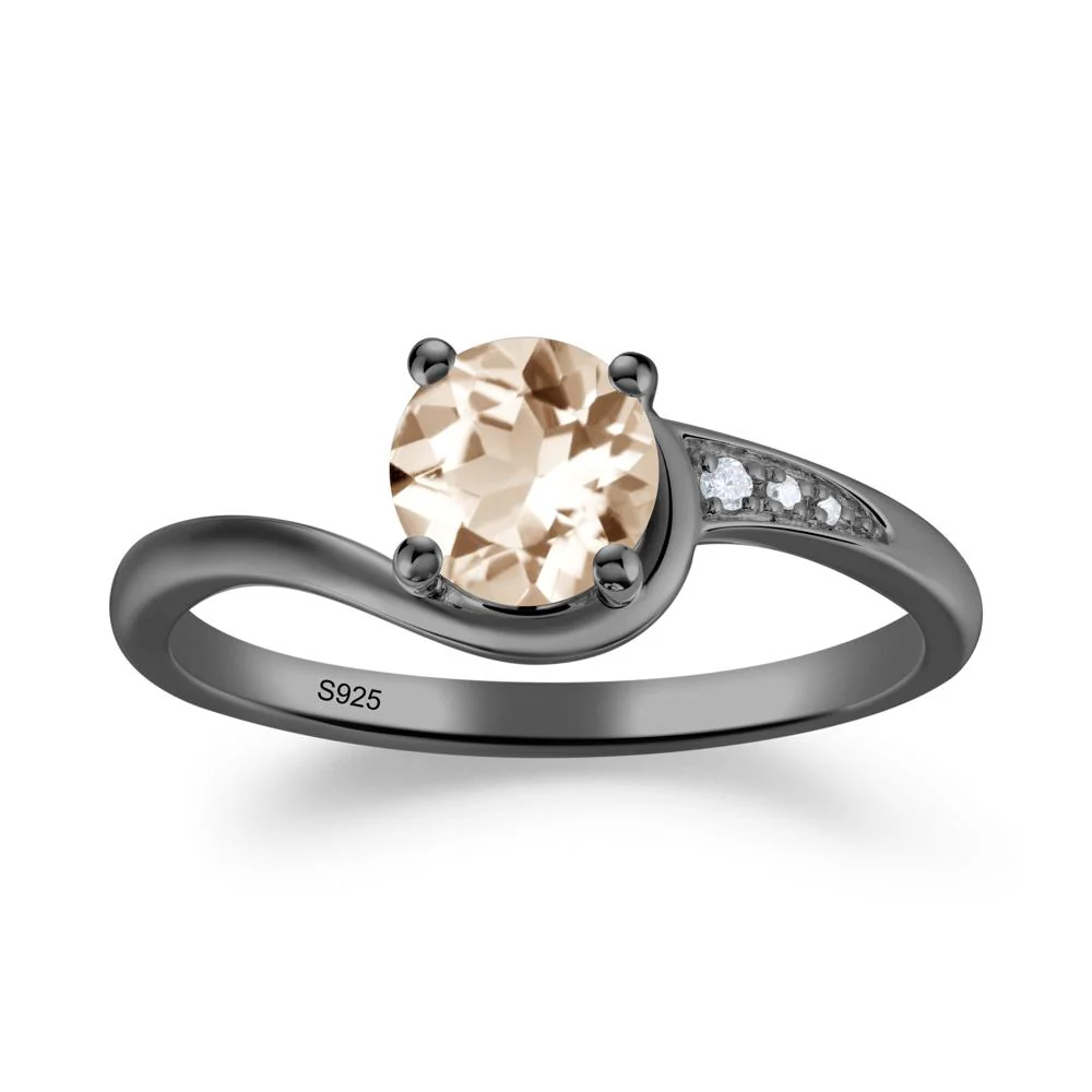 Dainty Round Morganite Ring for Women - Image 9