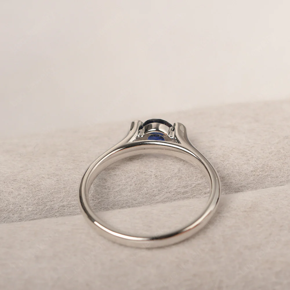 Dainty Sapphire Engagement Ring - Image 4