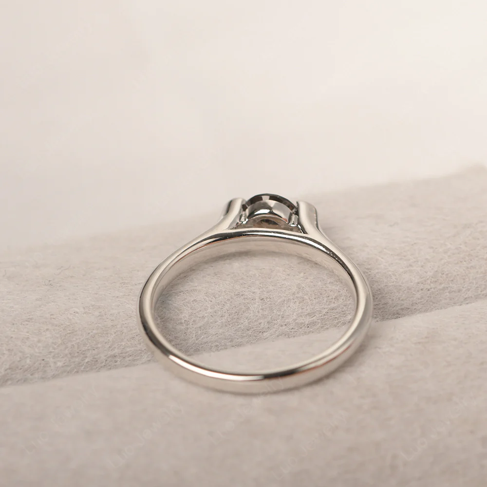 Dainty Smoky Quartz Engagement Ring - Image 3