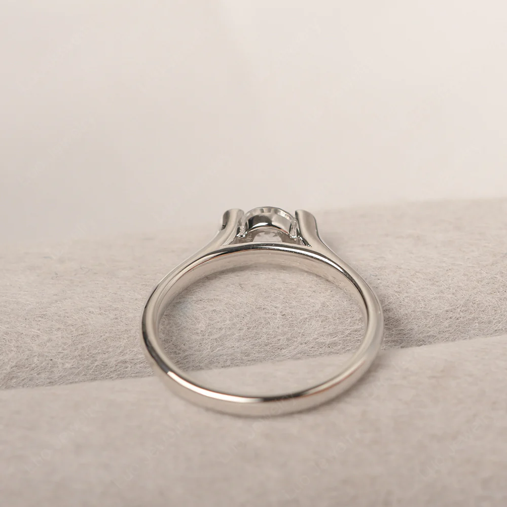 Dainty White Topaz Engagement Ring - Image 3