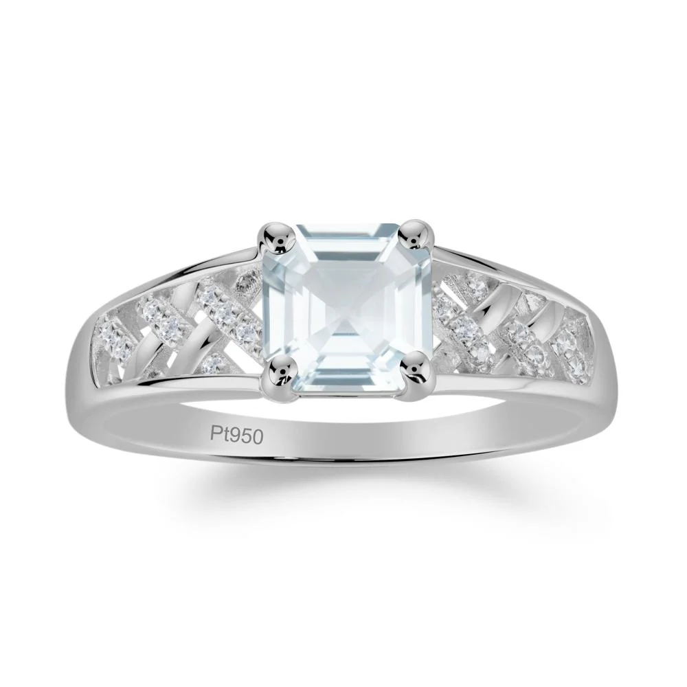 Delicate Aquamarine Promise Ring - Image 2