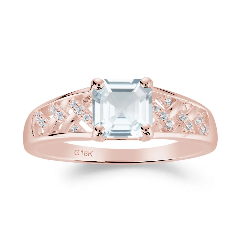 Delicate Aquamarine Promise Ring - Image 3