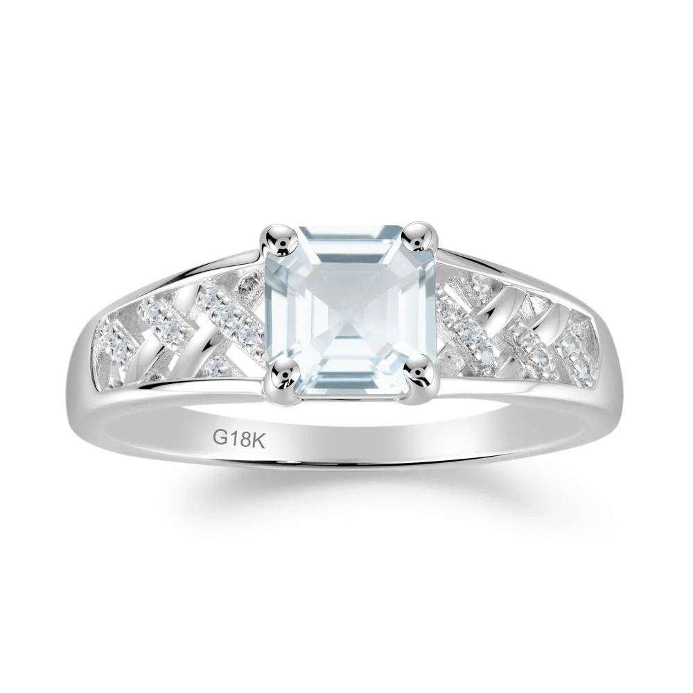 Delicate Aquamarine Promise Ring - Image 6