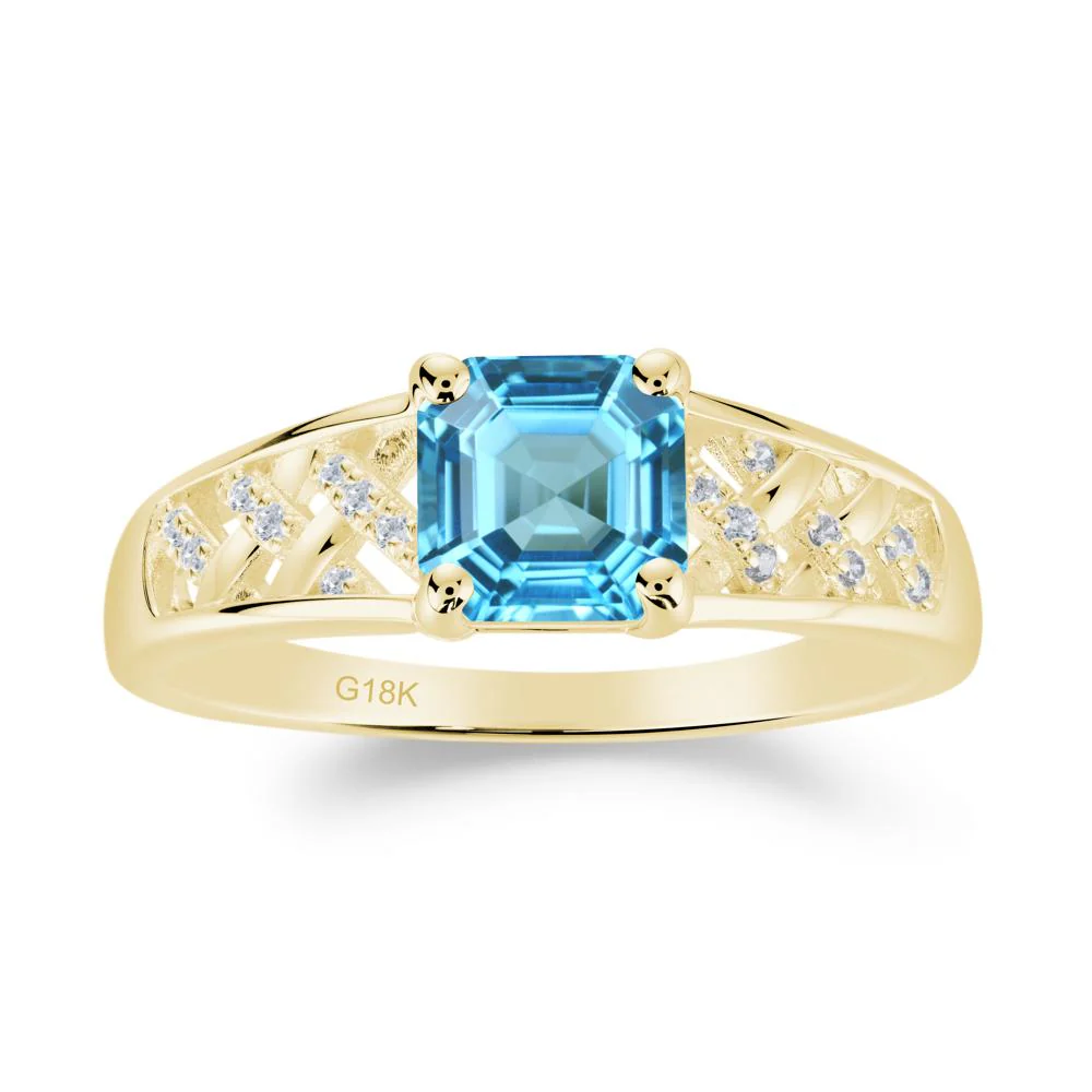 Delicate Swiss Blue Topaz Promise Ring - Image 3