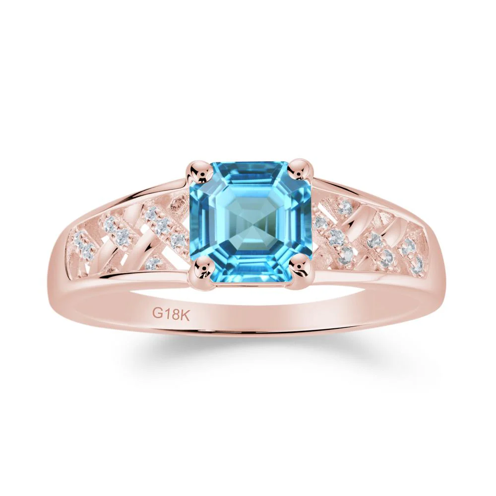 Delicate Swiss Blue Topaz Promise Ring - Image 7