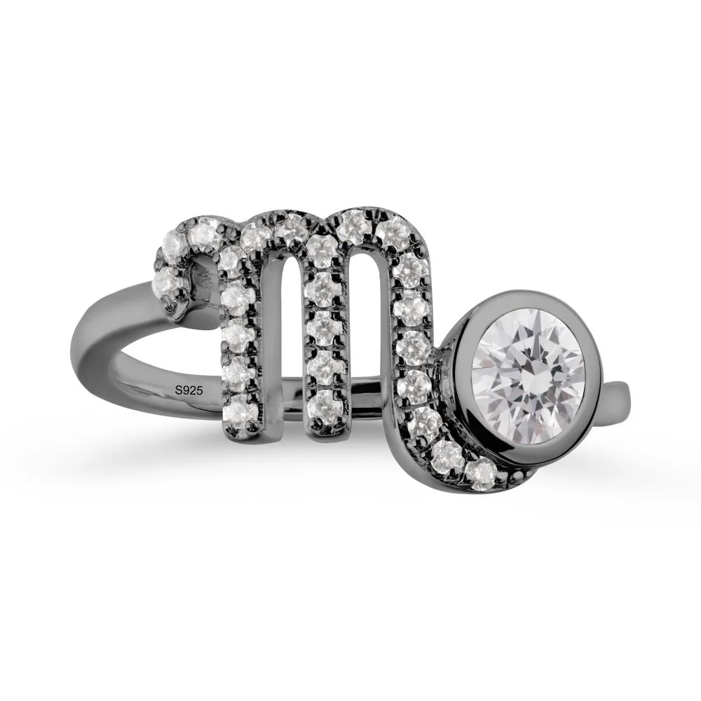 Diamond Bypass Scorpio Zodiac Ring-Resourceful & Brave - Image 7