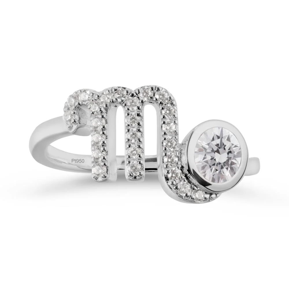 Diamond Bypass Scorpio Zodiac Ring-Resourceful & Brave - Image 8