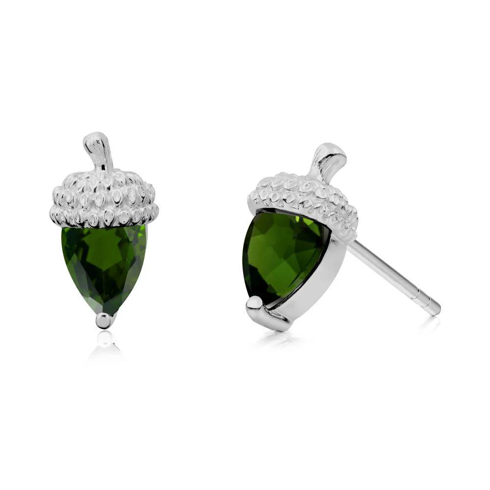 Diopside Acorn Earrings - Image 3