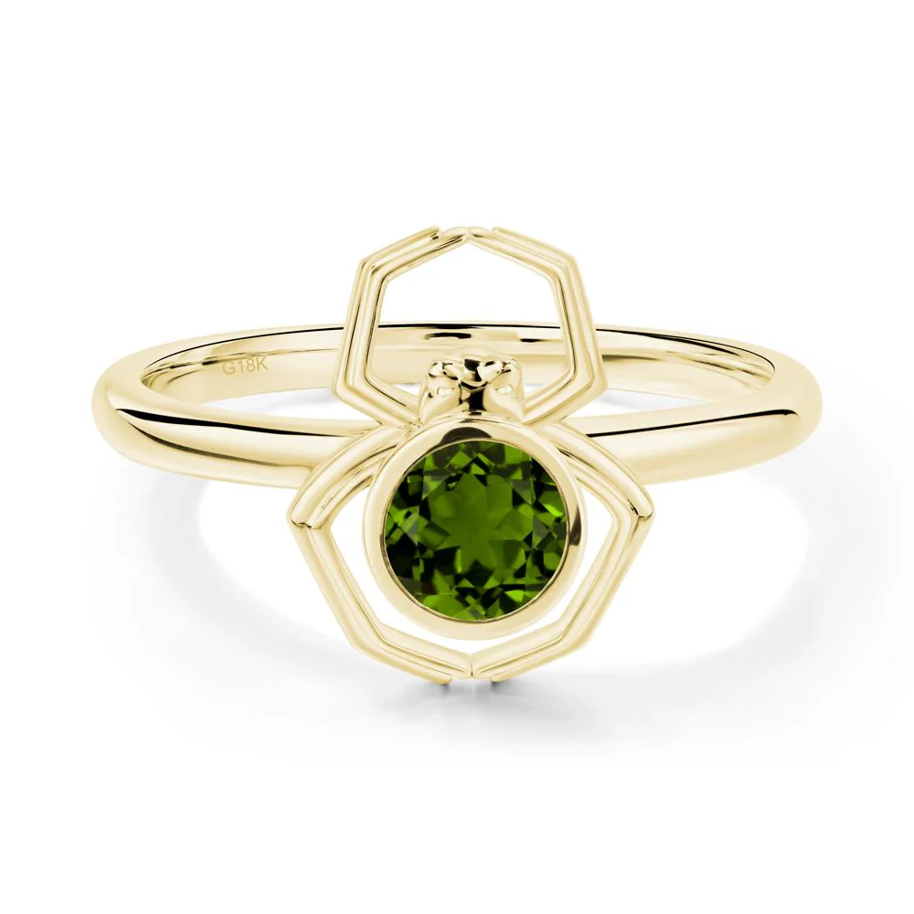 Diopside Bezel Set Spider Ring - Image 3