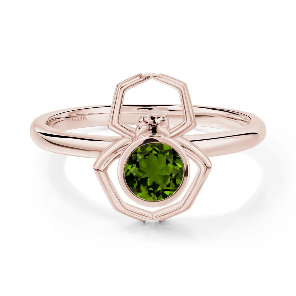 Diopside Bezel Set Spider Ring - Image 5