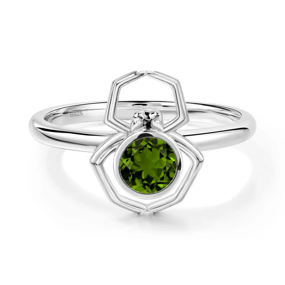 Diopside Bezel Set Spider Ring - Image 7