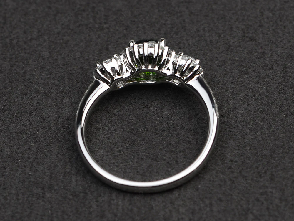 Diopside Engagement Ring Art Deco - Image 3