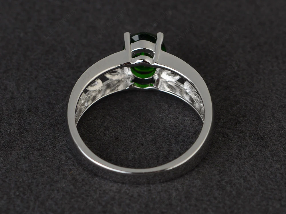 Diopside Wide Band Ring for Women - Image 3