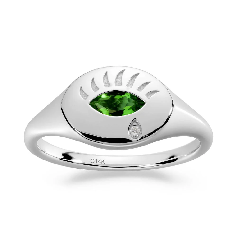Diopside Evil Eye Signet Ring - Image 2