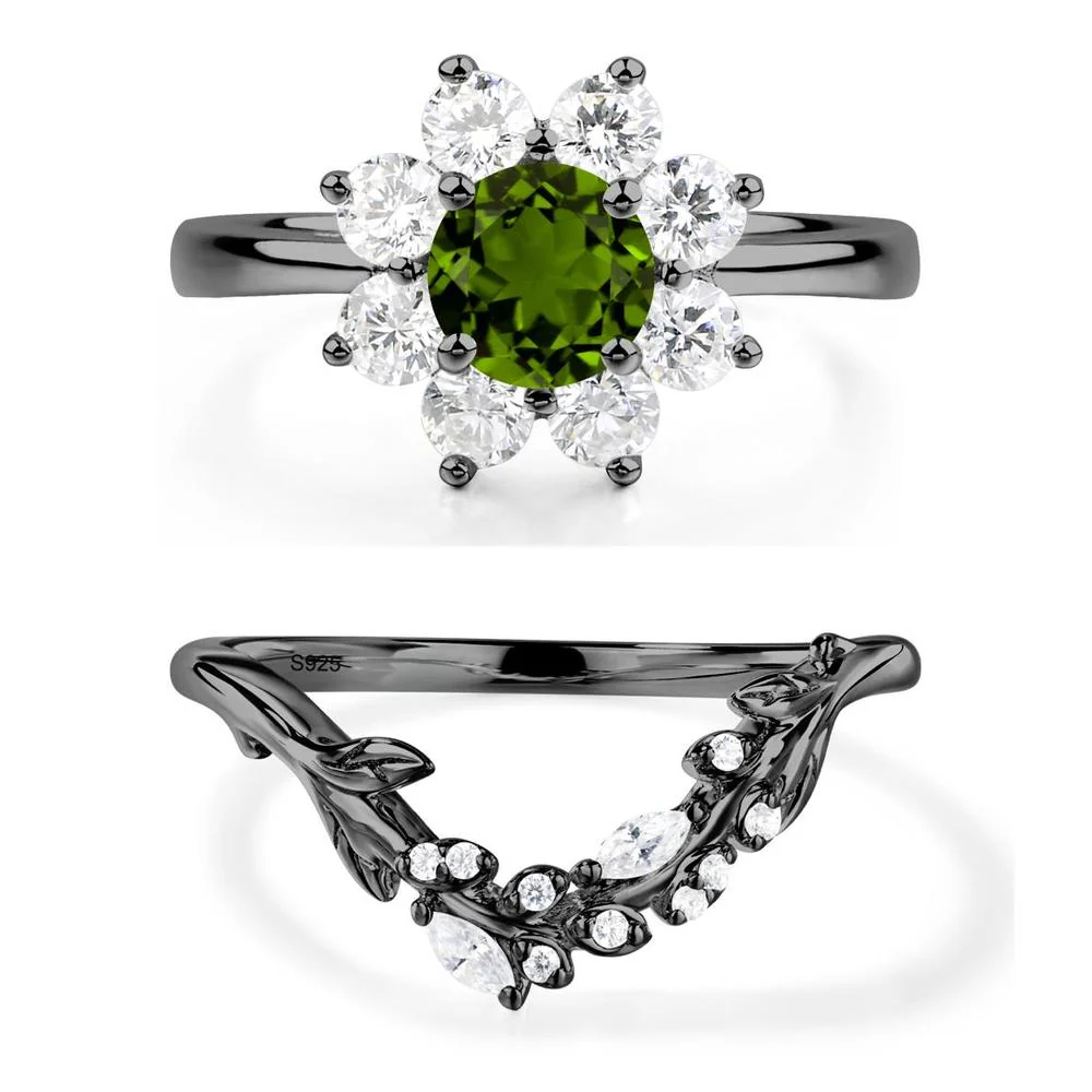 Diopside Sunburst Halo Ring - Image 23