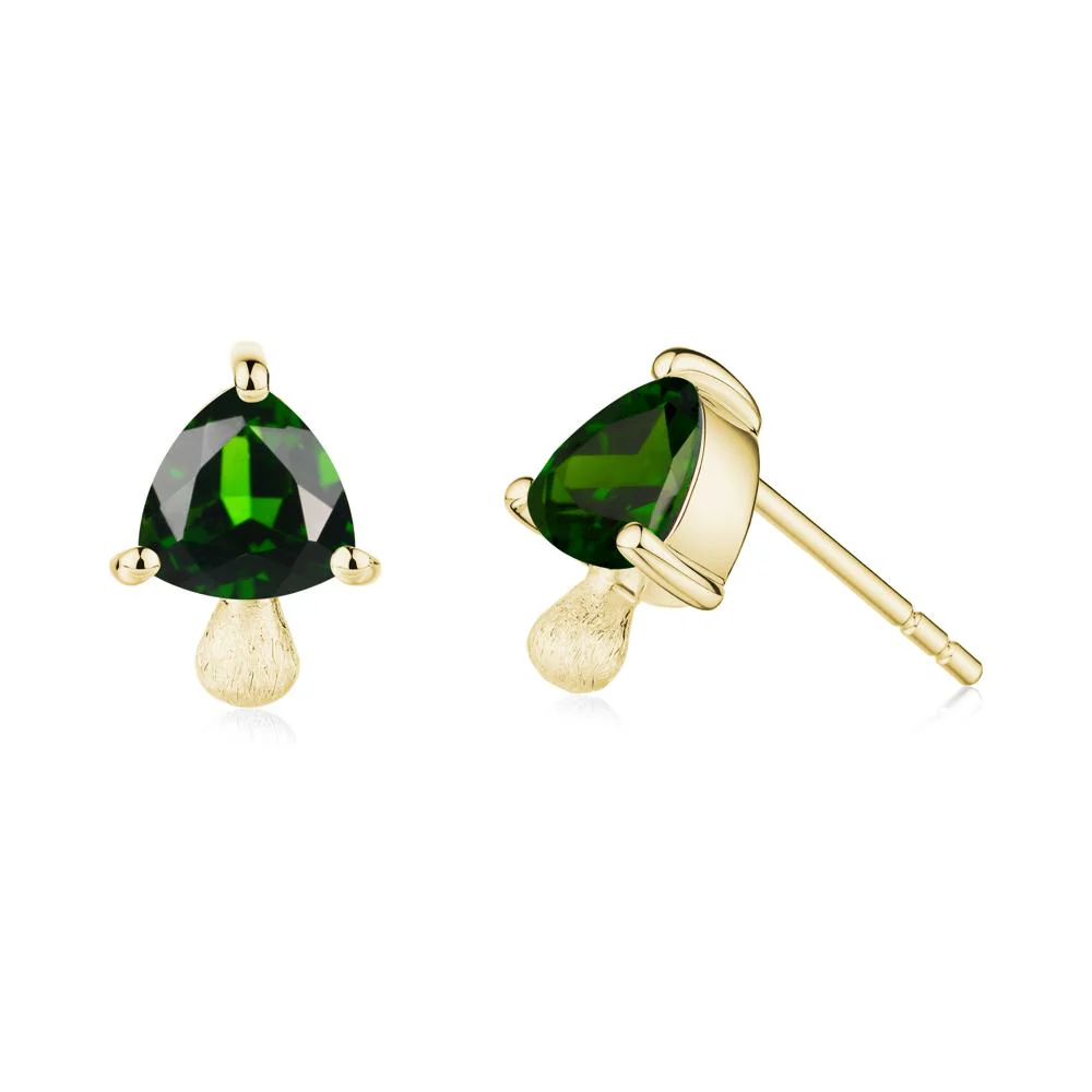 Diopside Mini Mushroom Stud Earrings - Image 8
