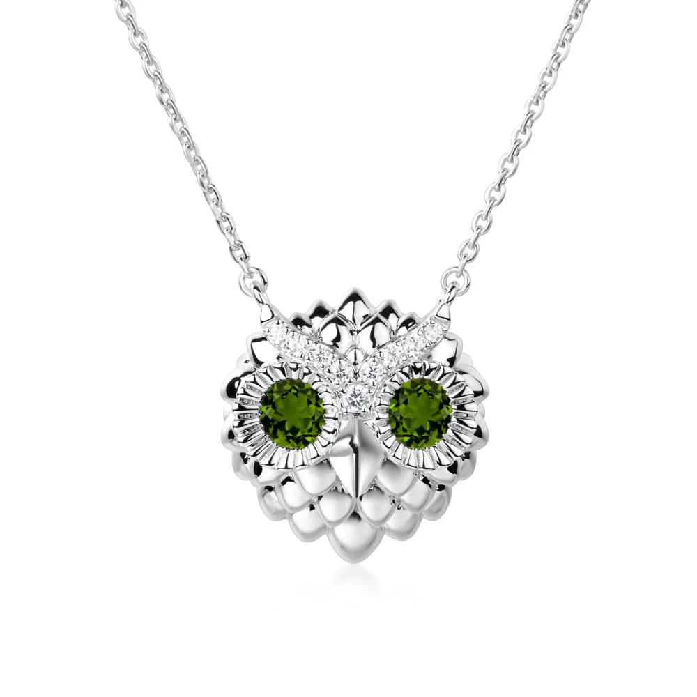 Diopside Owl Necklace - Image 3