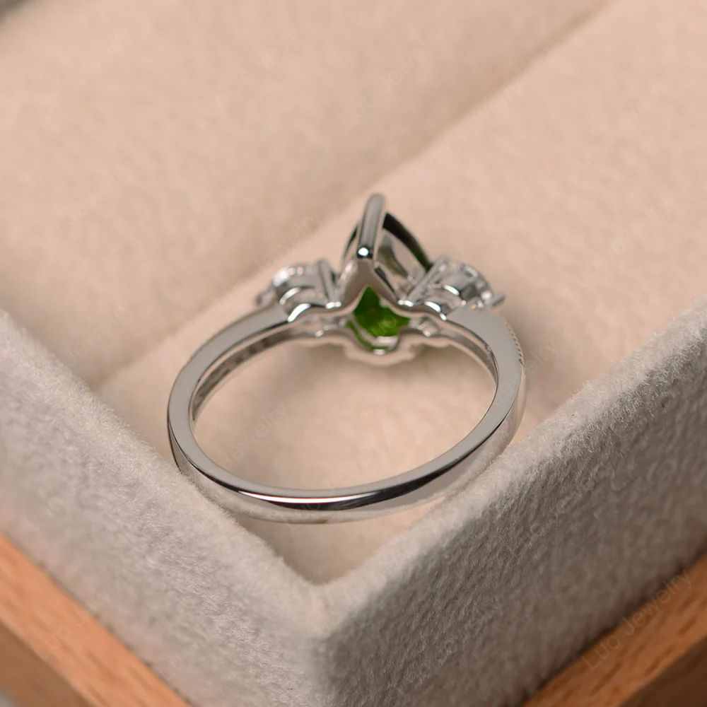 Pear Shaped Diopside Engagement Ring - Image 3