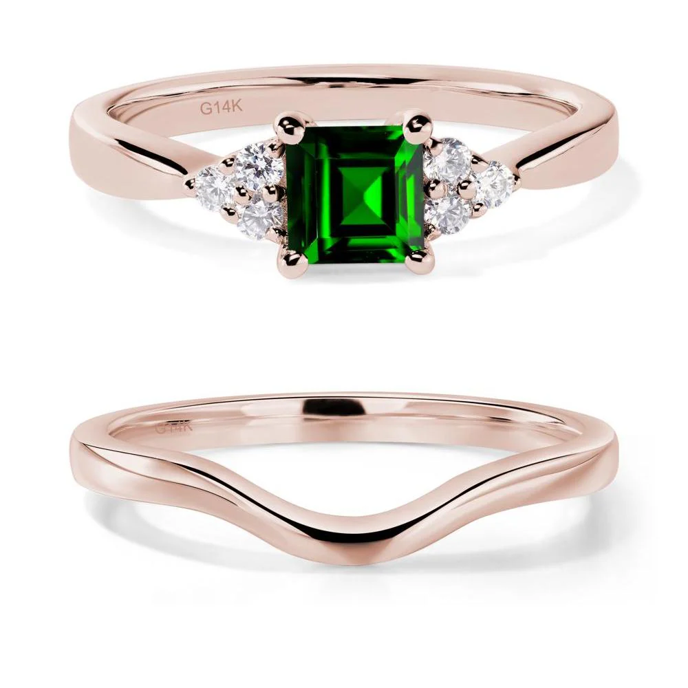 Square Cut Diopside Petite Ring - Image 11