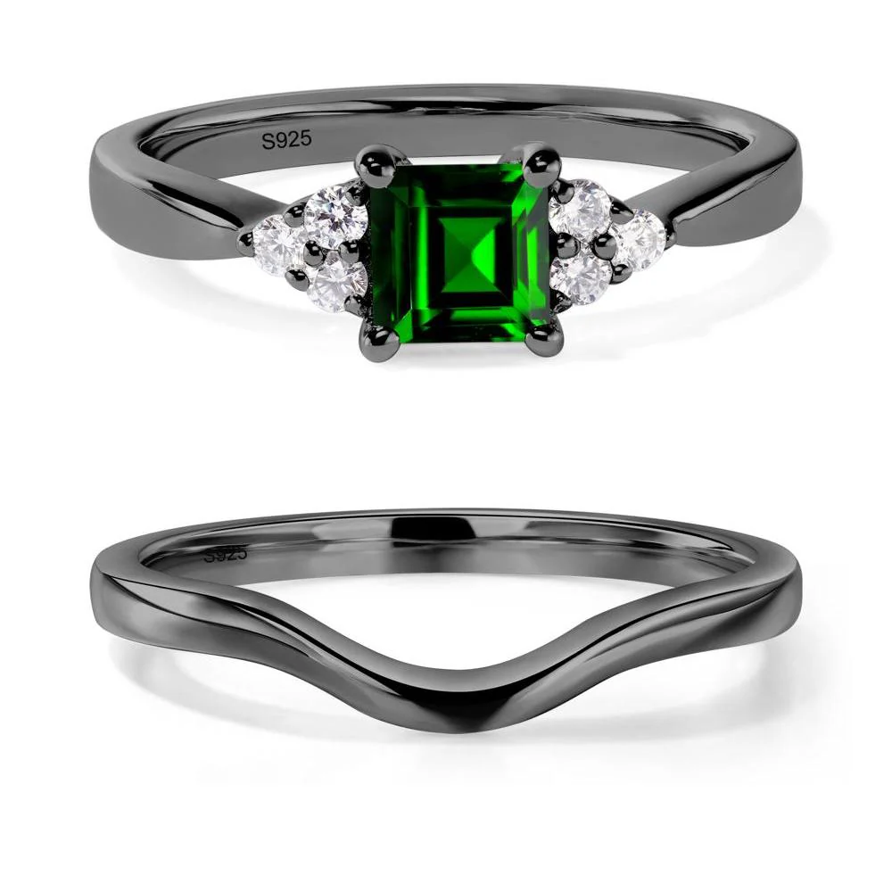 Square Cut Diopside Petite Ring - Image 23